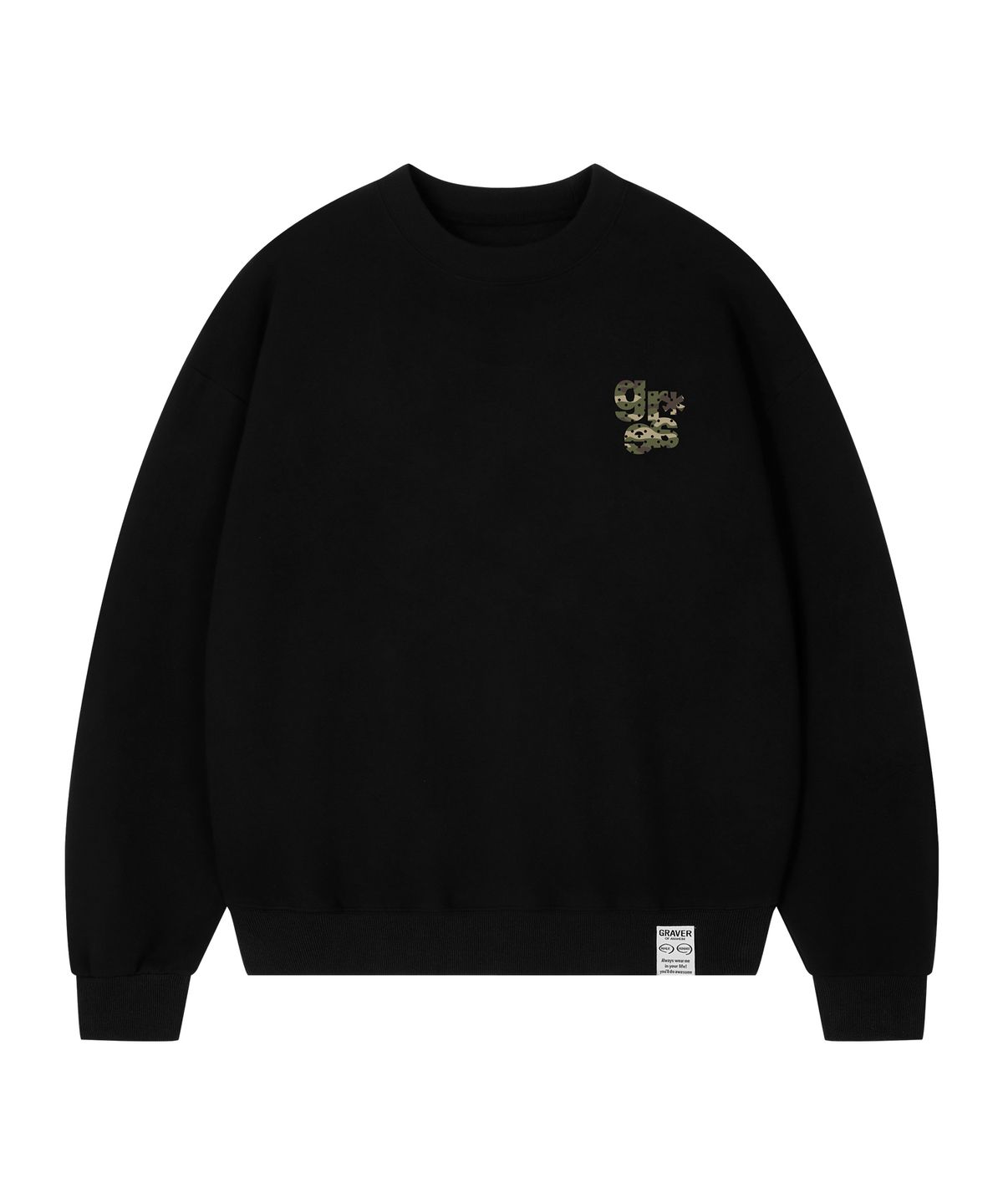 그레이버(GRAVER) [UNISEX]스몰 GRAE-S CAMO 맨투맨_3color
