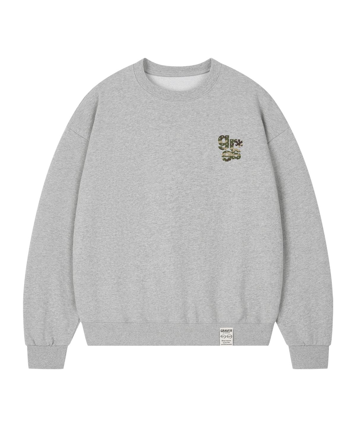그레이버(GRAVER) [UNISEX]스몰 GRAE-S CAMO 맨투맨_3color