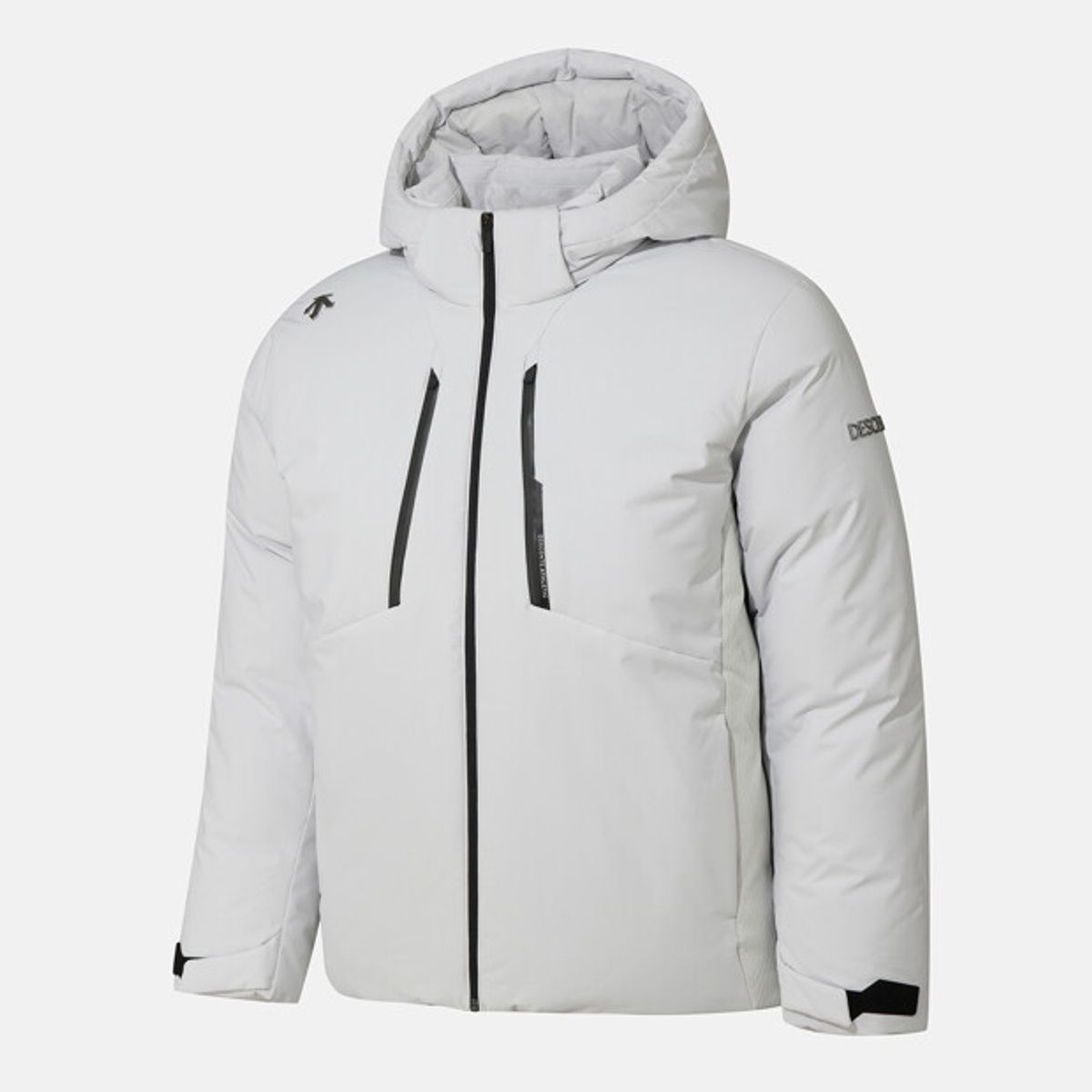 데상트(DESCENTE) 캐논 후드 디테쳐블 다운 자켓 그레이 SR323SDJ92