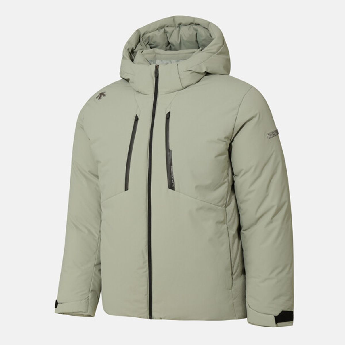 데상트(DESCENTE) 캐논 후드 디테쳐블 다운 자켓 카키 SR323SDJ92