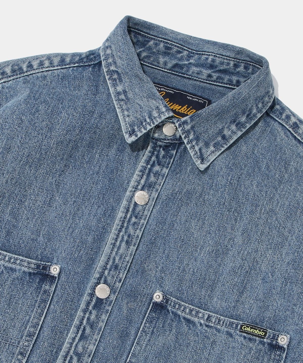 컬럼비아 유니버시티(COLUMBIA UNIVERSITY) UTILITY DENIM SHIRT JACKET_LIGHT JEANS