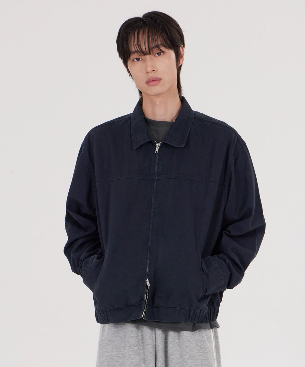 굿라이프웍스(GLW) [unisex] 빈티지 워시드 코튼 투웨이 자켓 네이비