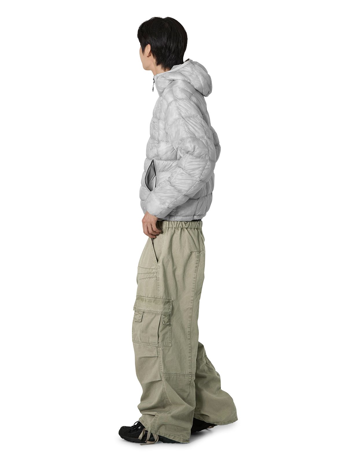오픈야드(오와이)(OPENYARD(OY)) VECTOR DART CARGO PANTS - KHAKI