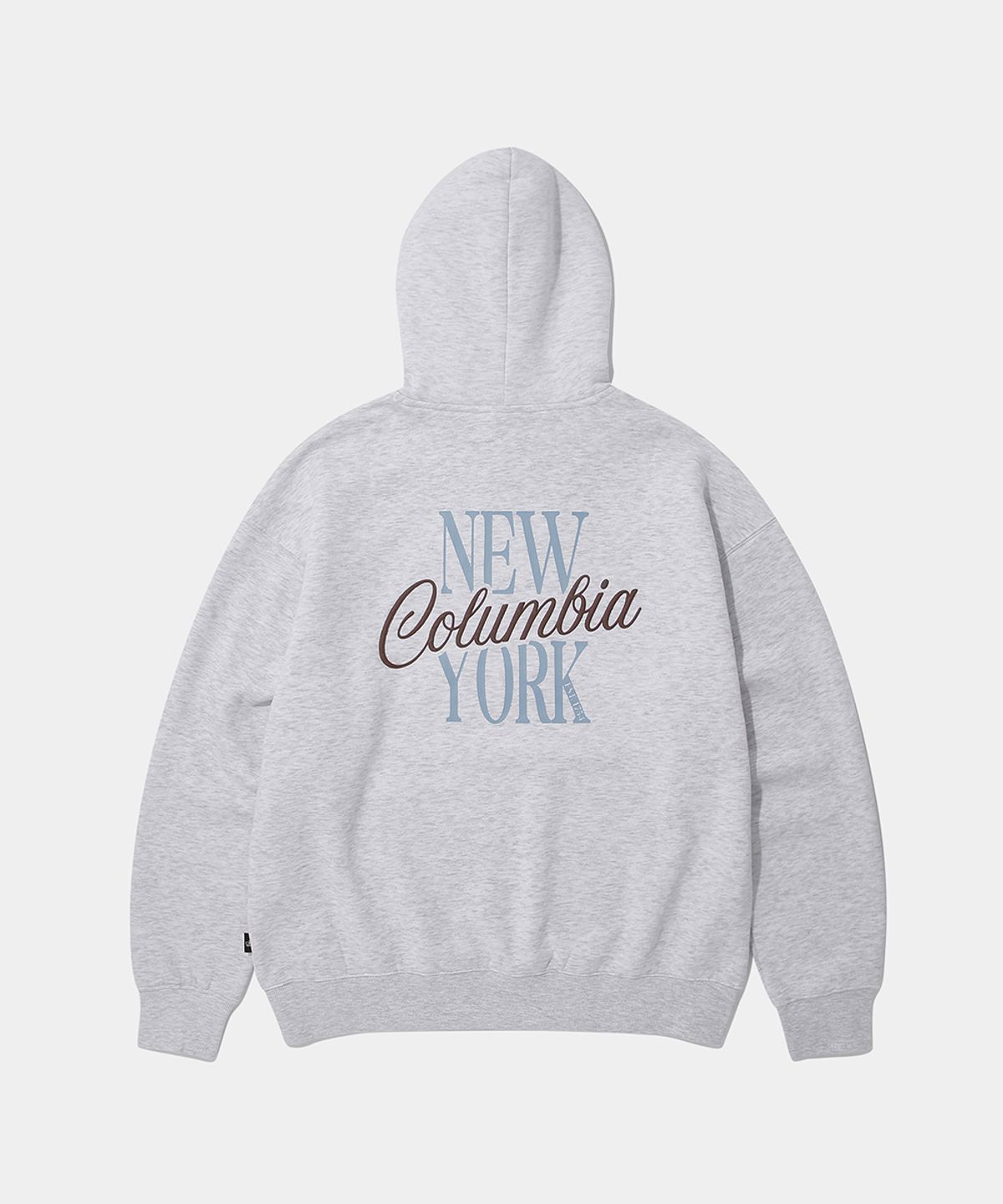 컬럼비아 유니버시티(COLUMBIA UNIVERSITY) BIG SCRIPT LOGO FLEECE HOODIE_LIGHT M GRAY
