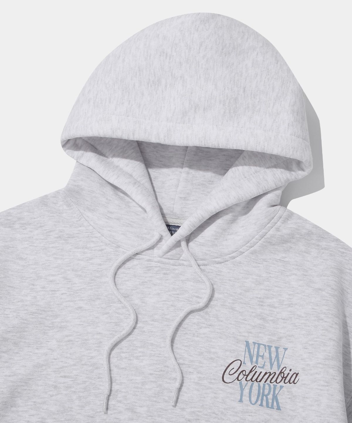 컬럼비아 유니버시티(COLUMBIA UNIVERSITY) BIG SCRIPT LOGO FLEECE HOODIE_LIGHT M GRAY
