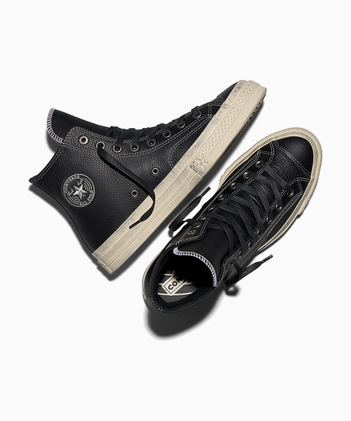 컨버스(CONVERSE) 척 70 X 빈티지 레더 워크웨어 슬래커 블랙 A24765C
