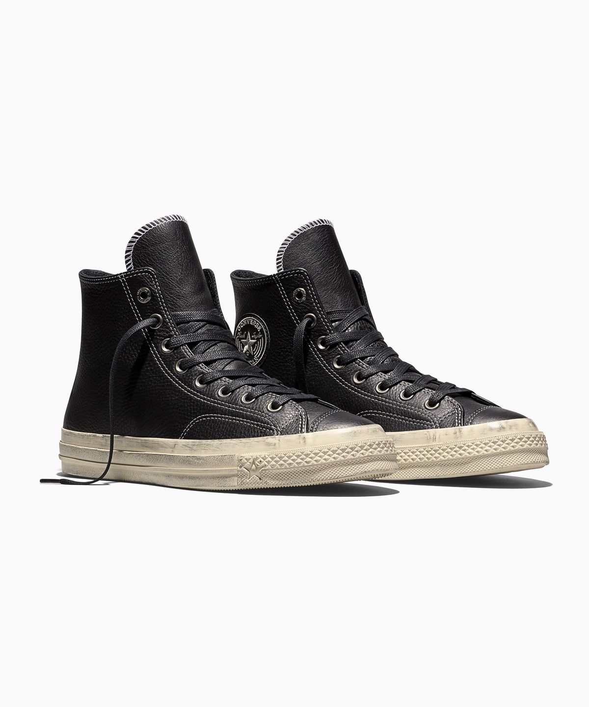 컨버스(CONVERSE) 척 70 X 빈티지 레더 워크웨어 슬래커 블랙 A24765C