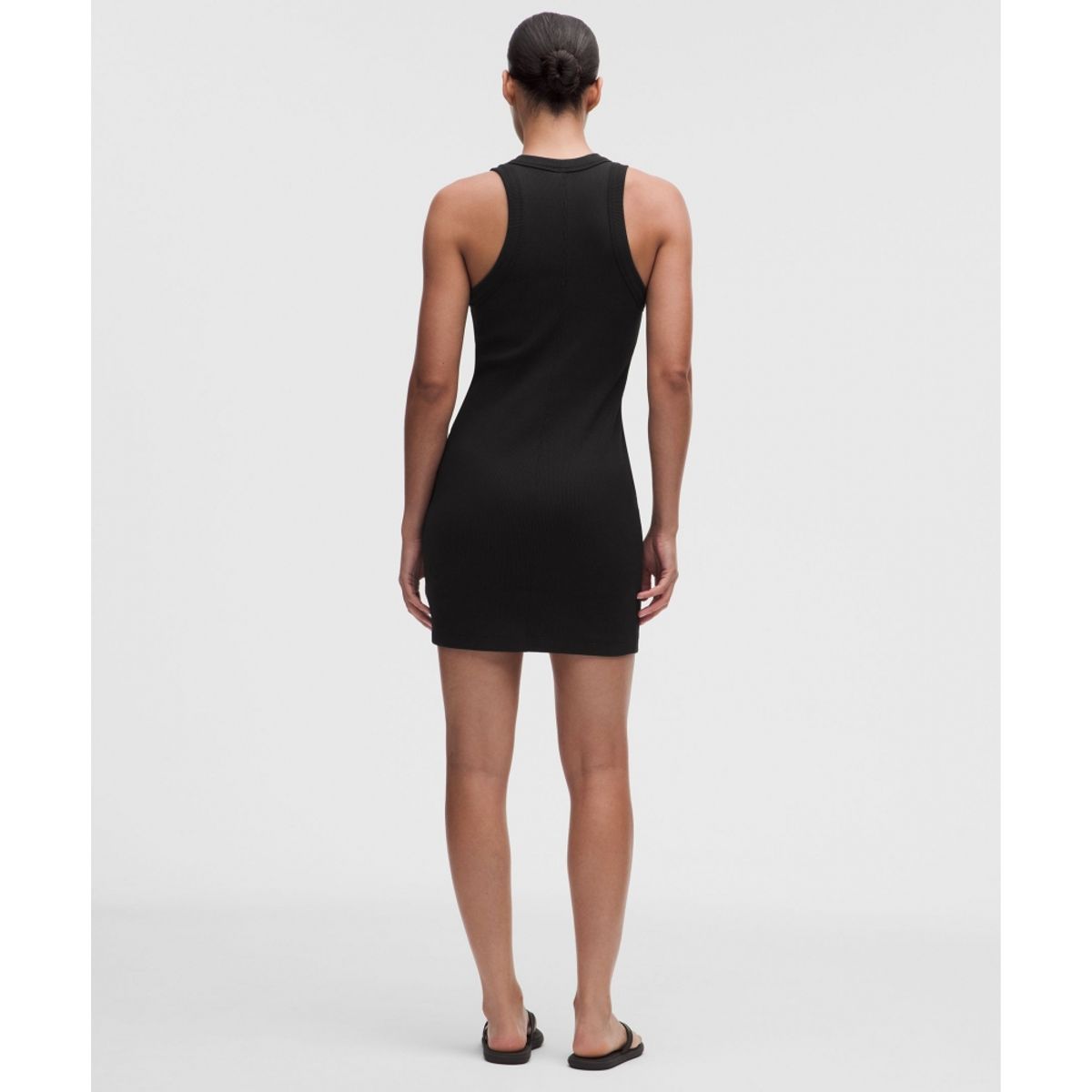 룰루레몬(LULULEMON) 리브드 헤비웨이트 코튼 블렌드 미니 드레스 *쉘프 브라  BLK