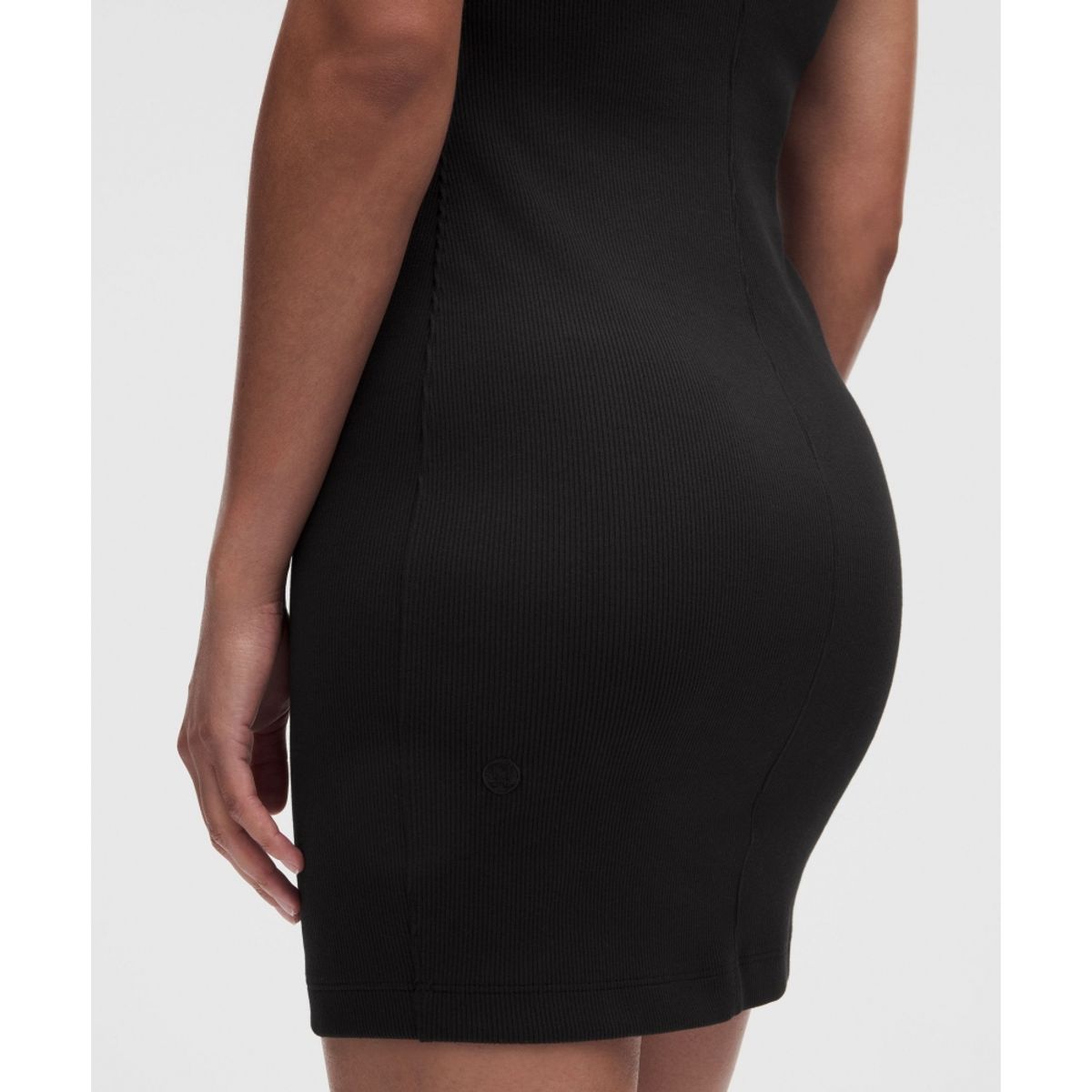 룰루레몬(LULULEMON) 리브드 헤비웨이트 코튼 블렌드 미니 드레스 *쉘프 브라  BLK