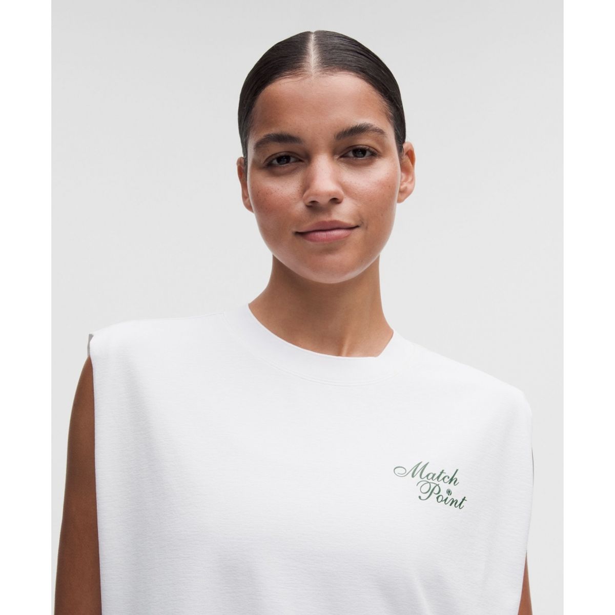 룰루레몬(LULULEMON) 릴랙스 핏 머슬 탱크탑 *테니스 그래픽  WHT IVYG