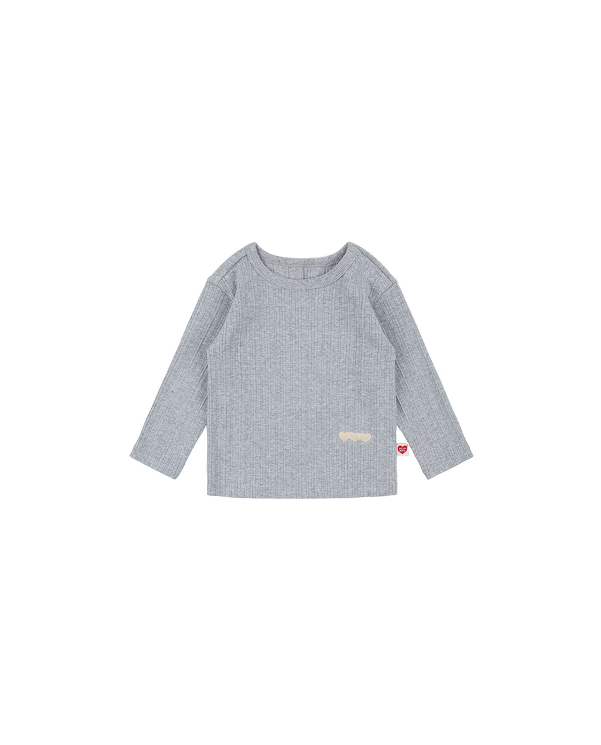 벨리타앤보이즈(BELITANBOYS) 그레이 베이비 골지 긴팔티 BB63TL02GY