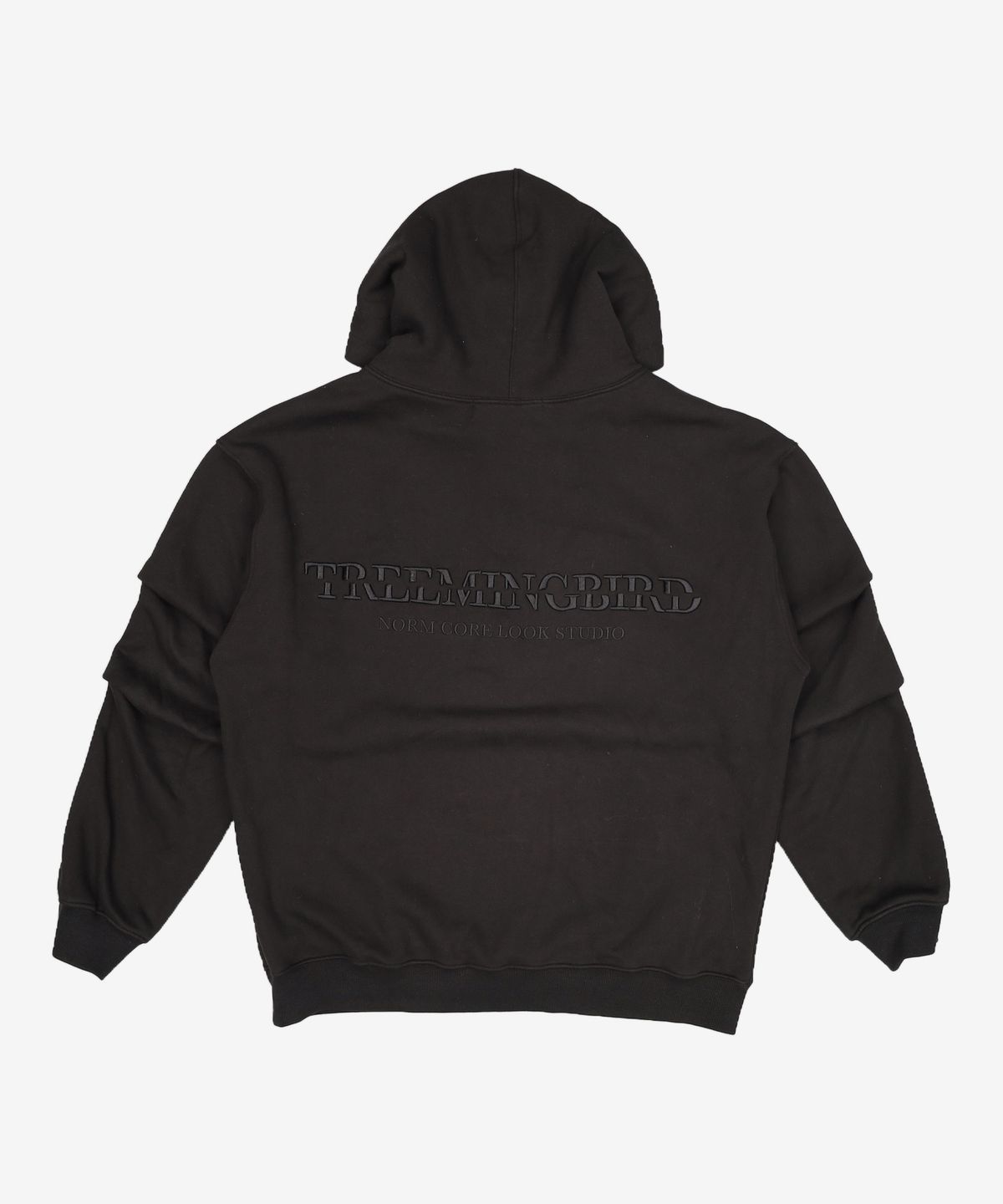 트리밍버드(TREEMINGBIRD) Rivet Sweat Set-up Hoodie [ Black ] XL