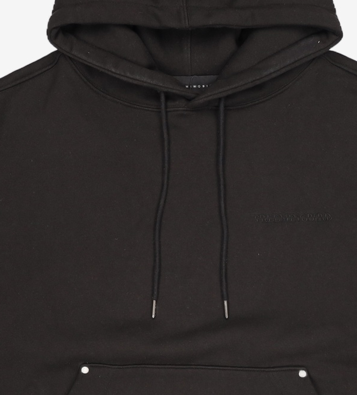 트리밍버드(TREEMINGBIRD) Rivet Sweat Set-up Hoodie [ Black ] XL