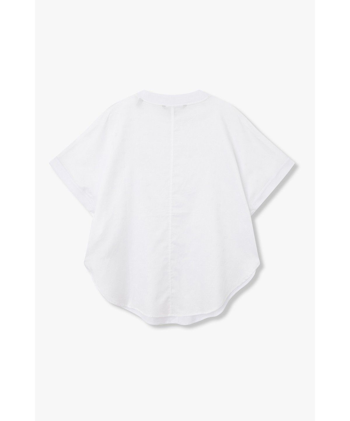 아르마니 익스체인지(ARMANI EXCHANGE) 여성 백 패치 라운드 헴 티셔츠 _화이트 A426330510