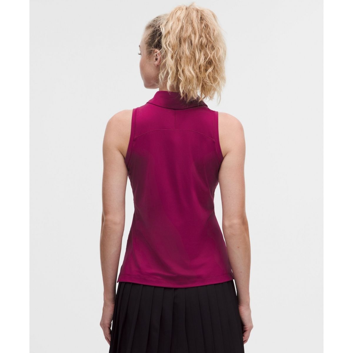 룰루레몬(LULULEMON) 퀵 드라이 슬리브리스 폴로 셔츠 *스트레이트 헴  RARV