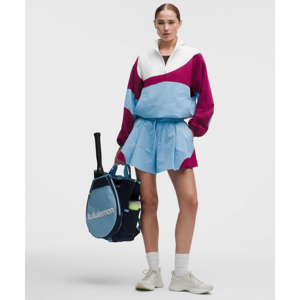 룰루레몬(LULULEMON) 하프집 테니스 풀오버  RARV DEAM WHT