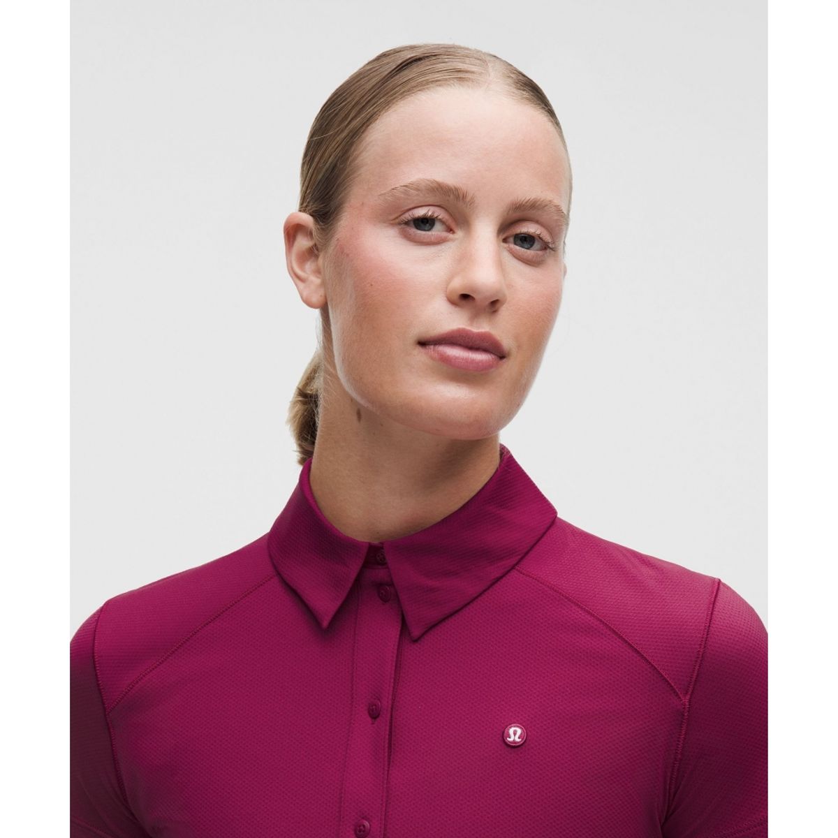 룰루레몬(LULULEMON) 퀵 드라이 숏슬리브 폴로 셔츠 스트레이트 헴 *로고  RARV