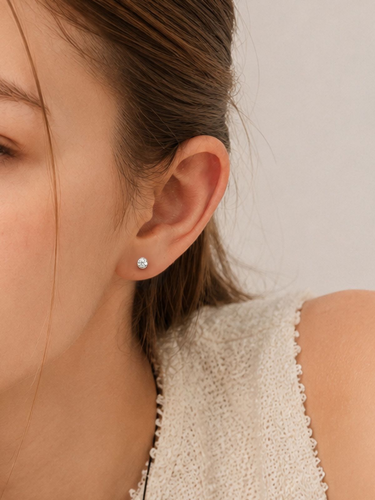 미니멀피어싱(MINIMALPIERCING) [0.8mm]14K 인터널 모이사나이트 다이아 퓨어 베젤 라블렛 피어싱