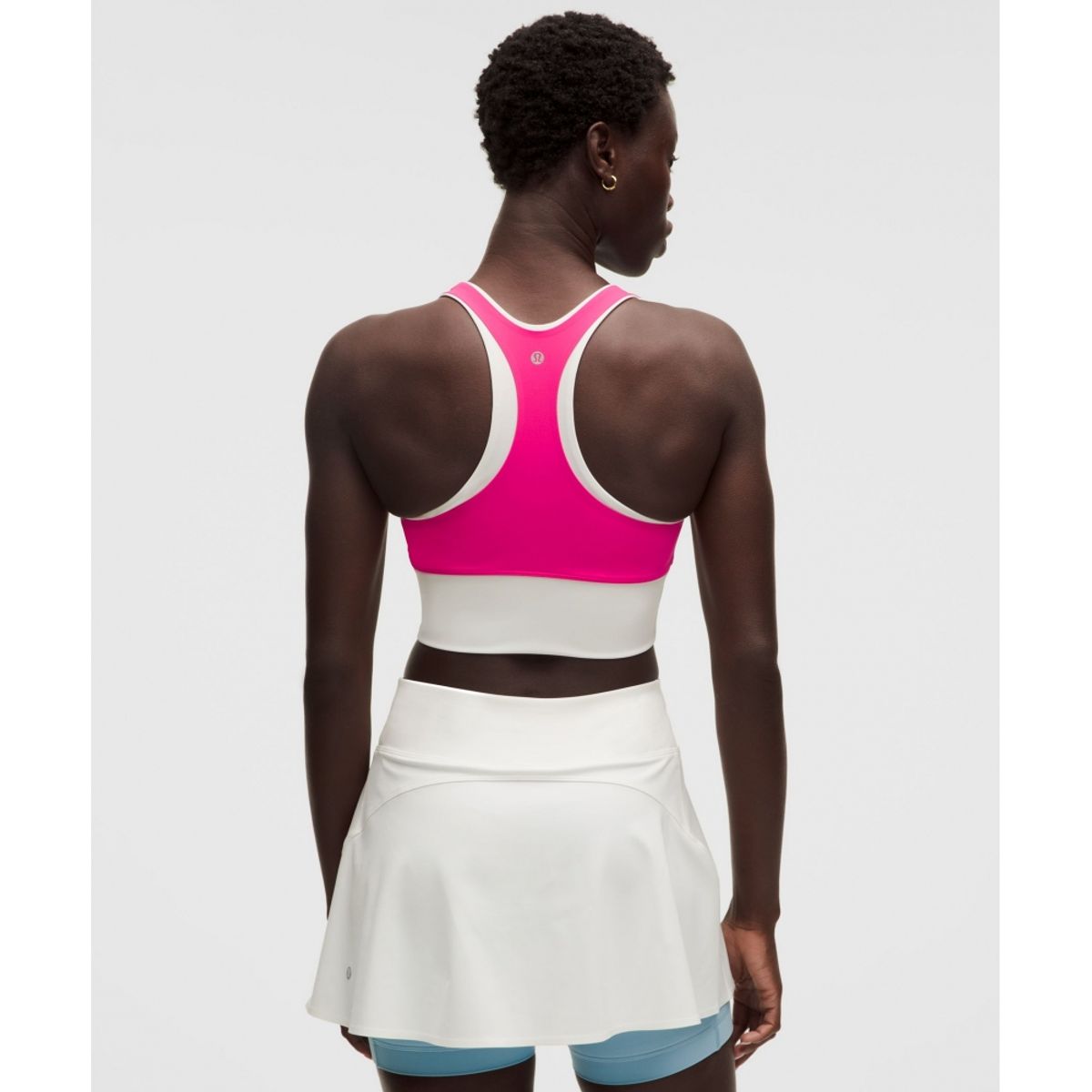룰루레몬(LULULEMON) 레이어드 레이서백 테니스 탱크탑  FLFT WHT