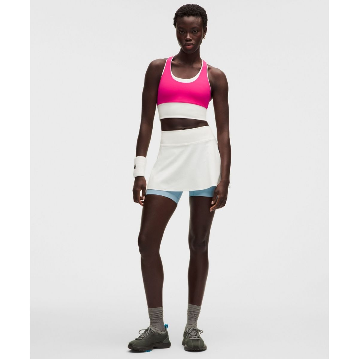 룰루레몬(LULULEMON) 레이어드 레이서백 테니스 탱크탑  FLFT WHT