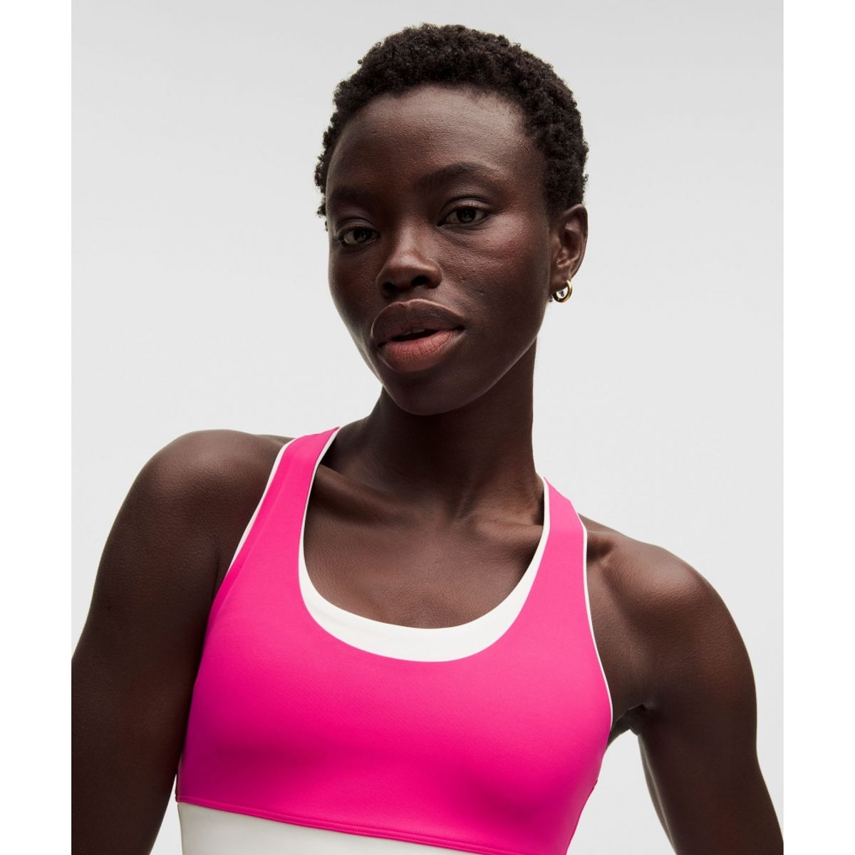 룰루레몬(LULULEMON) 레이어드 레이서백 테니스 탱크탑  FLFT WHT
