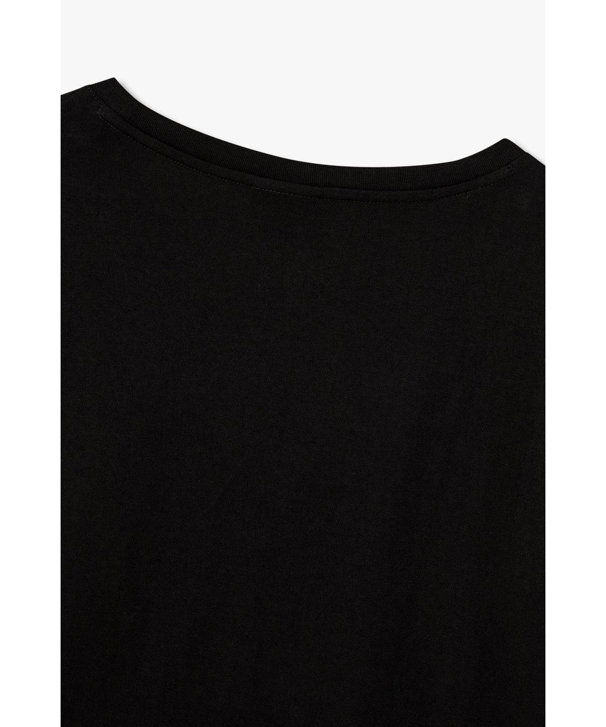 아르마니 익스체인지(ARMANI EXCHANGE) 여성 스팽글 로고 티셔츠_블랙 A426330507