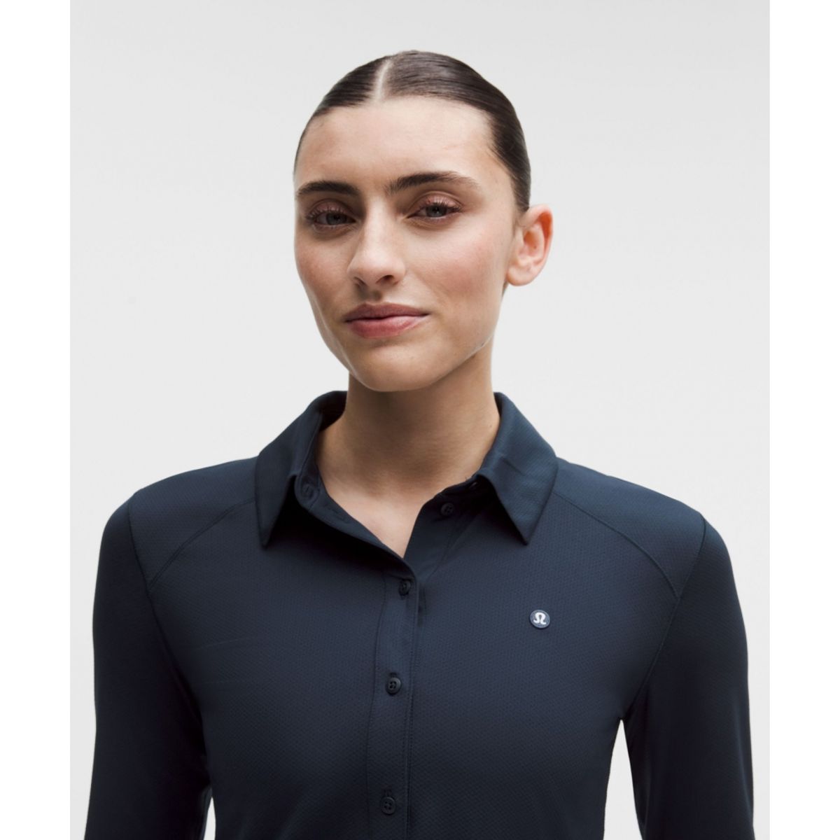 룰루레몬(LULULEMON) 퀵 드라이 롱슬리브 폴로 셔츠 *스트레이트 헴  TRNV