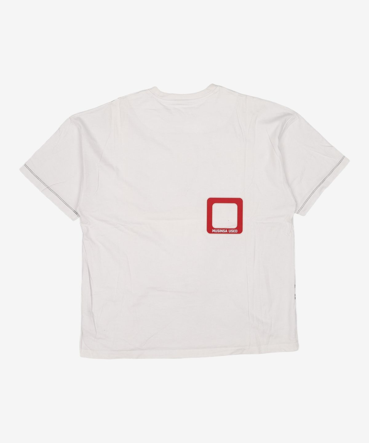 메종미네드(MAISON MINED) SPINY LEAVE LOGO HALF SLEEVE WHITE L