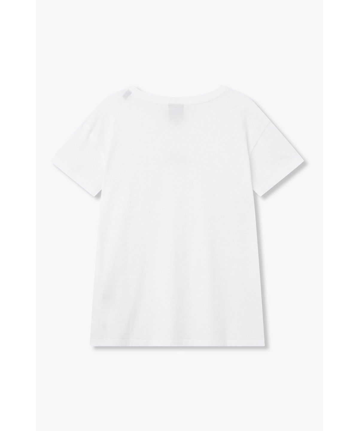 아르마니 익스체인지(ARMANI EXCHANGE) 여성 라인스톤 로고 티셔츠_화이트 A426330506