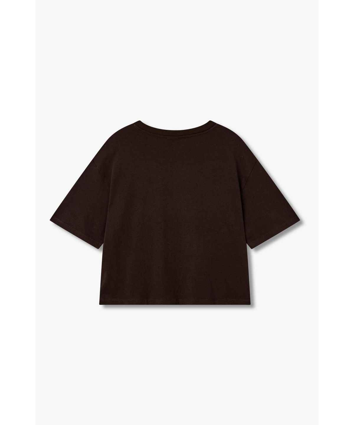 아르마니 익스체인지(ARMANI EXCHANGE) 여성 빅 스팽글 로고 티셔츠_초코 A426330504