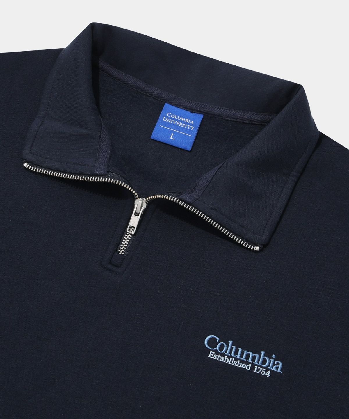 컬럼비아 유니버시티(COLUMBIA UNIVERSITY) NYC EMB FLEECE H/ZIP SWEATSHIRT_NAVY