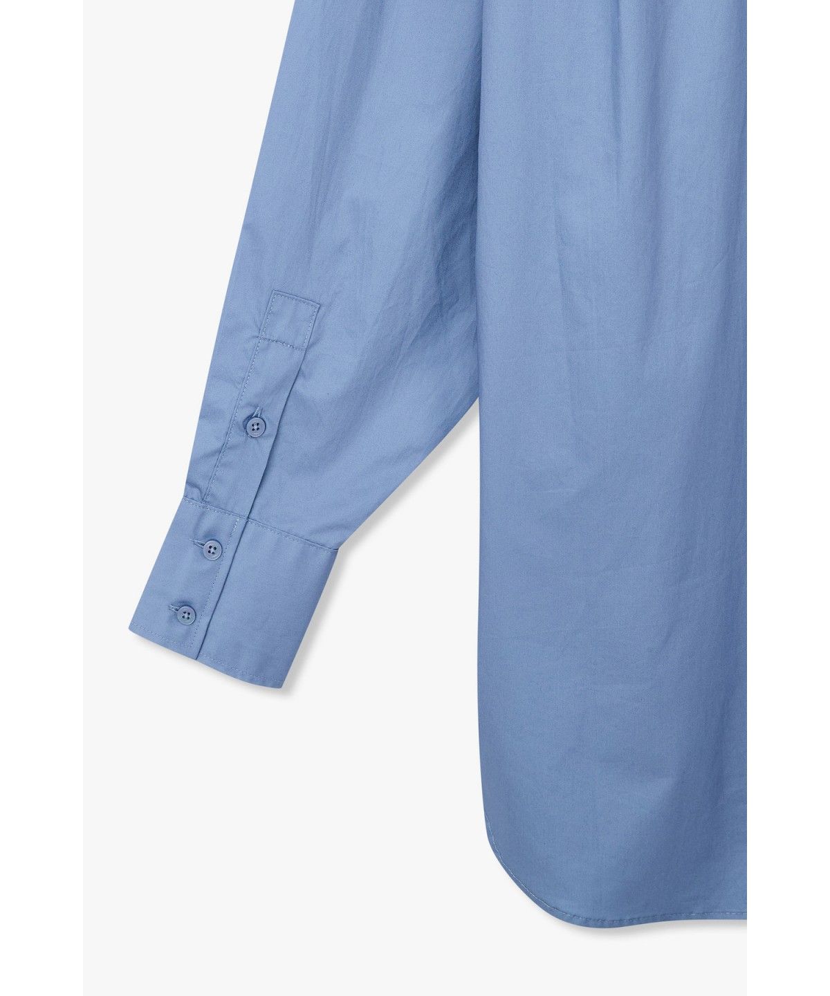 아르마니 익스체인지(ARMANI EXCHANGE) 여성 라운드 헴 롱 슬리브 셔츠_블루 A426320502