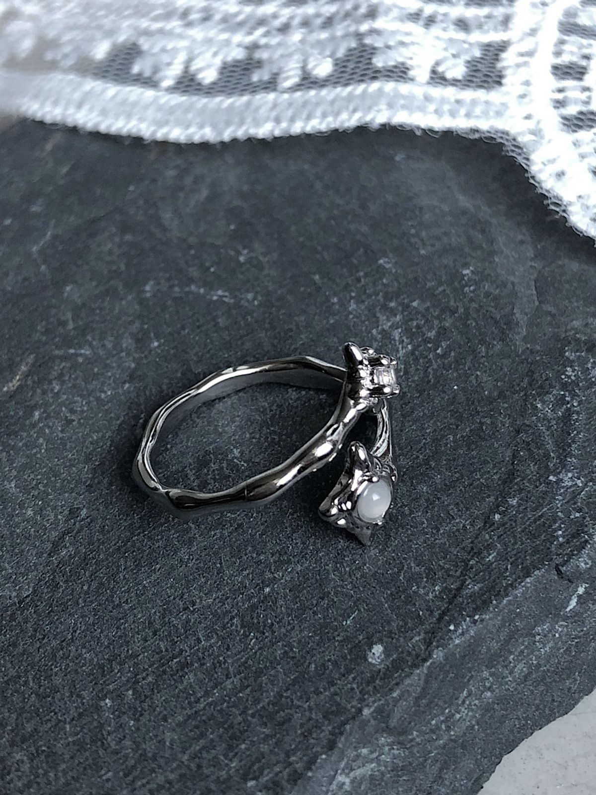 아포엠(APOEM) Milky Star Open Ring