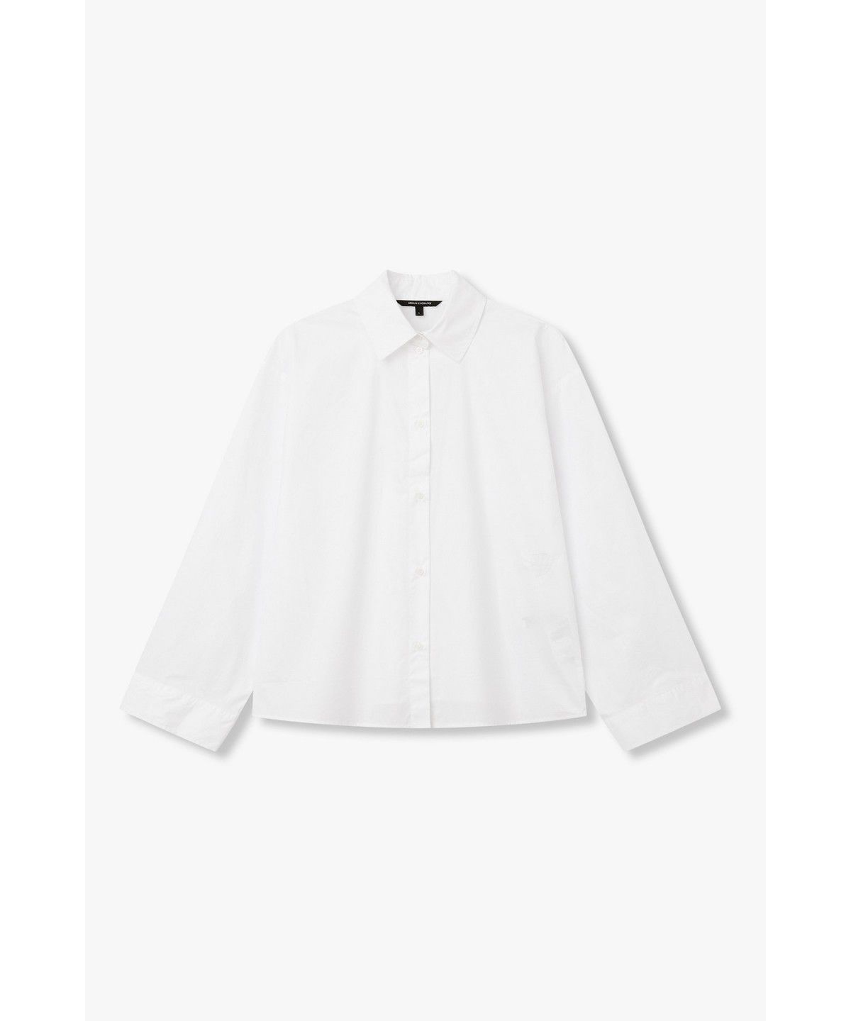아르마니 익스체인지(ARMANI EXCHANGE) 여성 로고 자수 롱 슬리브 셔츠_화이트 A426320501