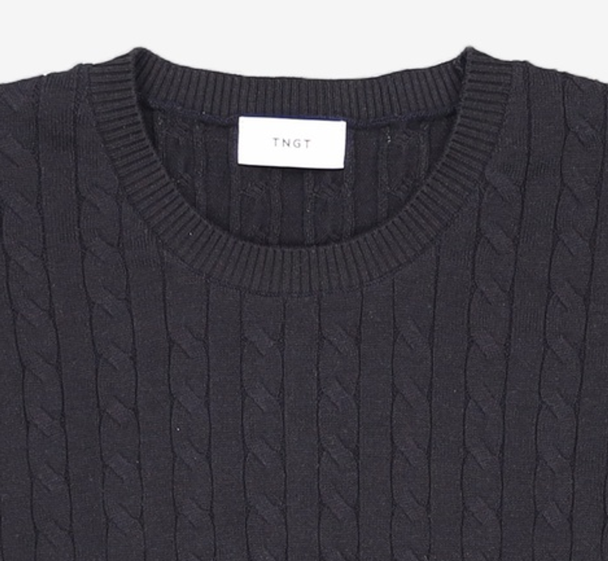 티엔지티(TNGT) Essential Cable Knit Top (Navy) TNSW5E204N2 95