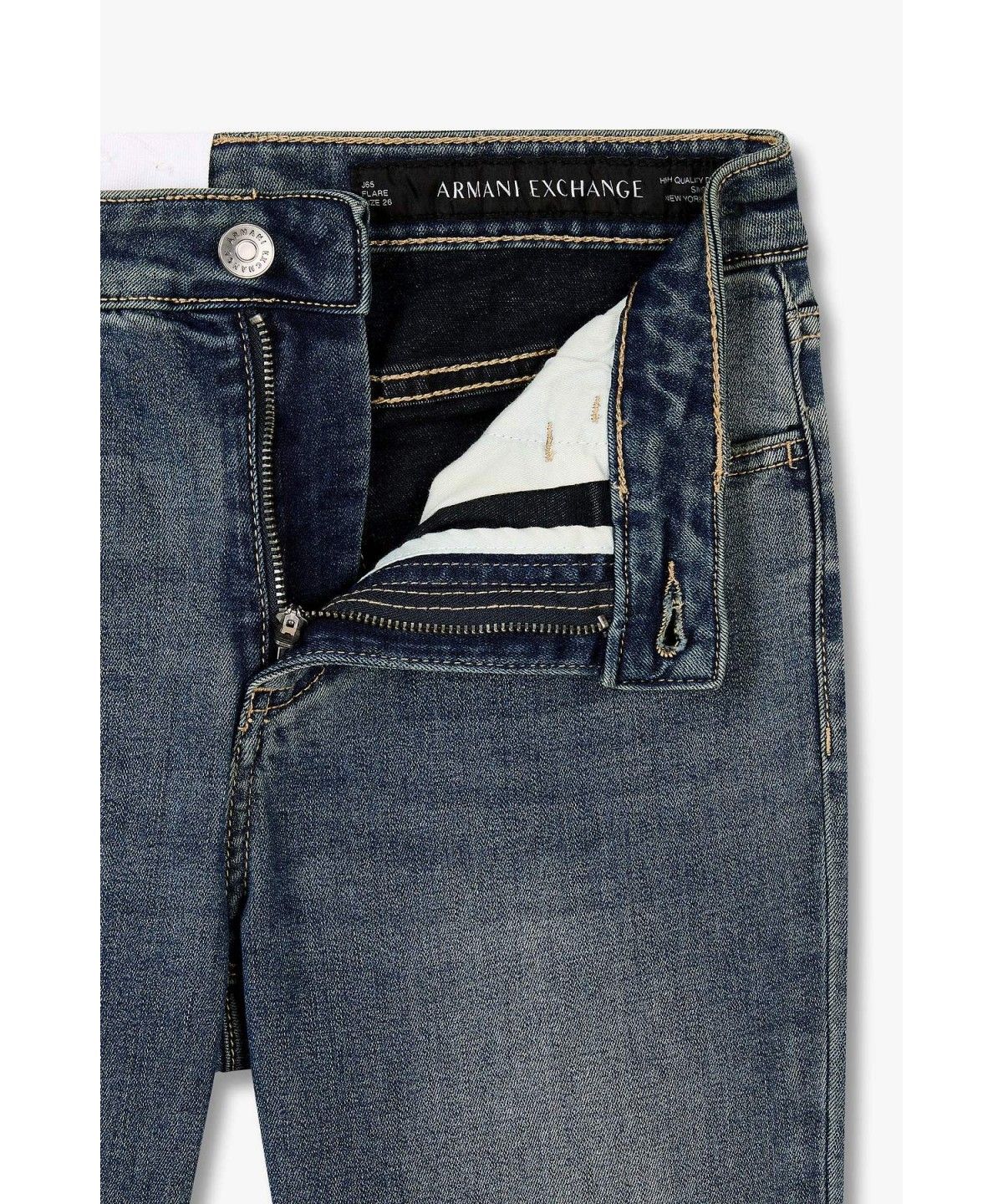 아르마니 익스체인지(ARMANI EXCHANGE) 여성 스트레치 플레어 핏 데님 팬츠 _블루 A426340600