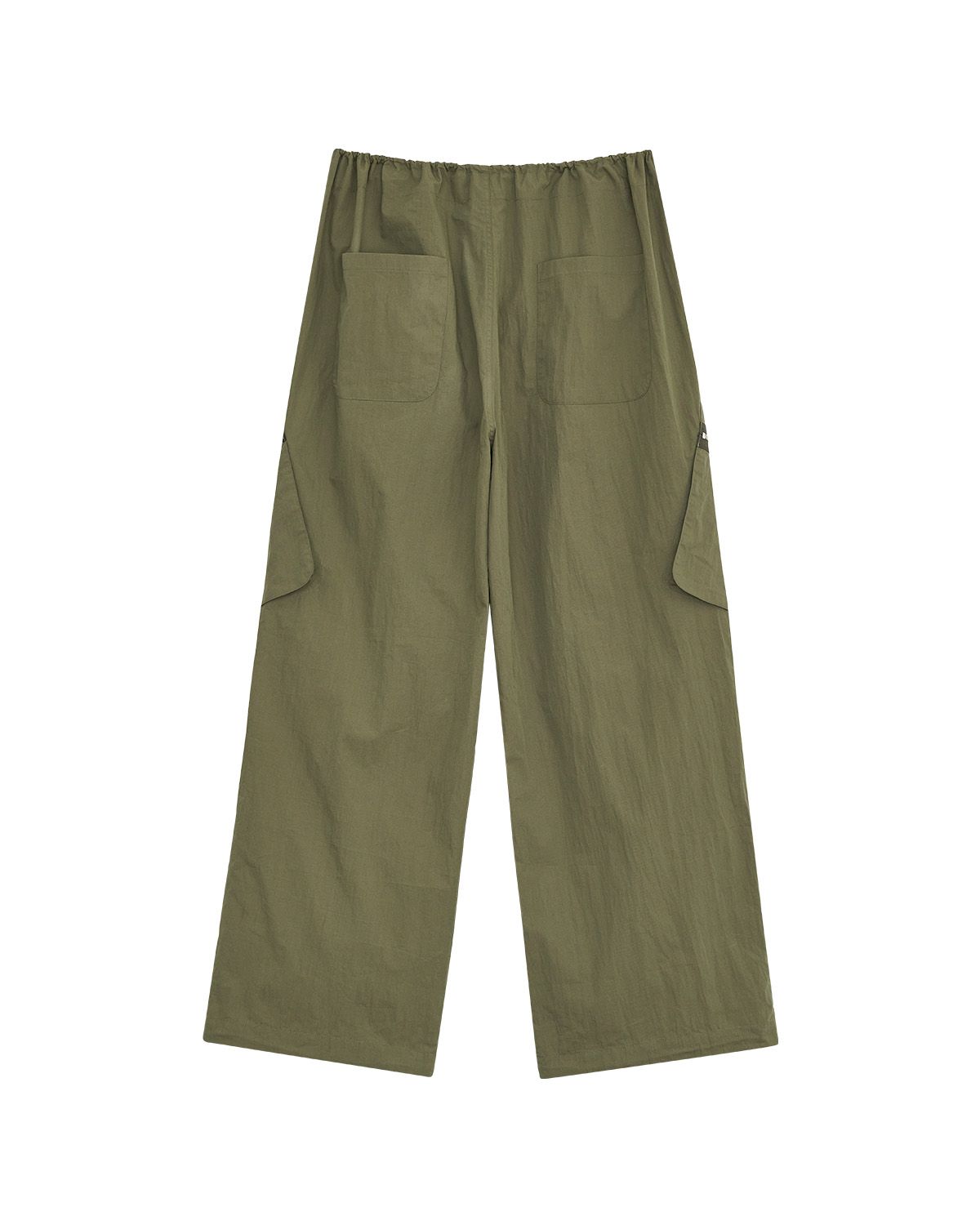 더뮤지엄비지터(THEMUSEUMVISITOR) PIN-TUCK NYLON DRAWSTRING PANTS (KHAKI)