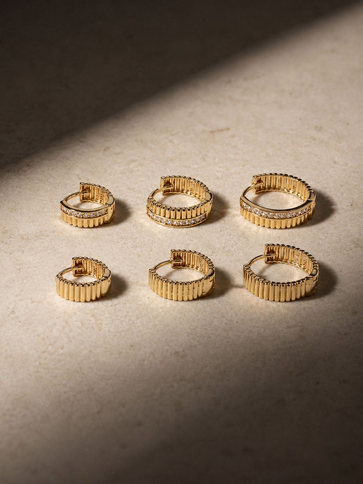 미니멀피어싱(MINIMALPIERCING) 14K 볼드 라인 원터치 링 귀걸이