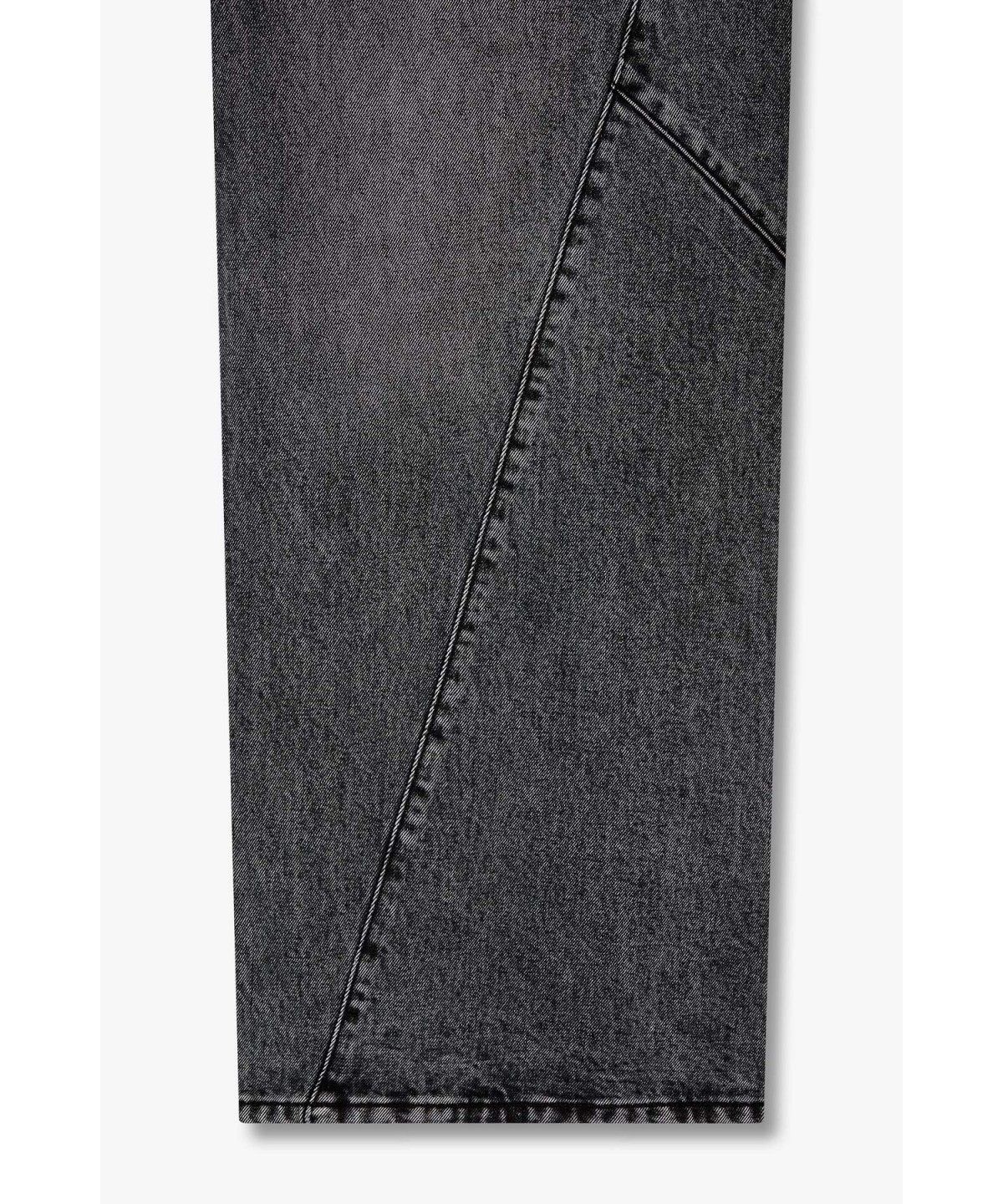 아르마니 익스체인지(ARMANI EXCHANGE) 여성 로고 패치 로우라이즈 트위스트 심 진_다크 그레이 A426340508