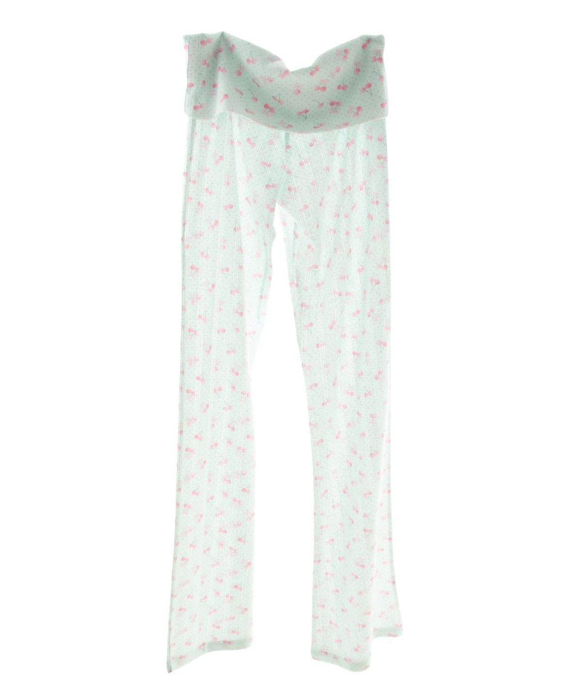 구름킴(GULEMKIM) Angel Courtyard Floral Wide Waist Straight Trousers (cherry mambo)