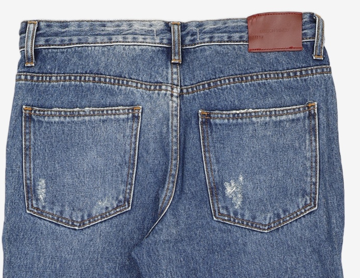 메종미네드(MAISON MINED) ISLE DESTROY DENIM PANTS M/BLUE 48