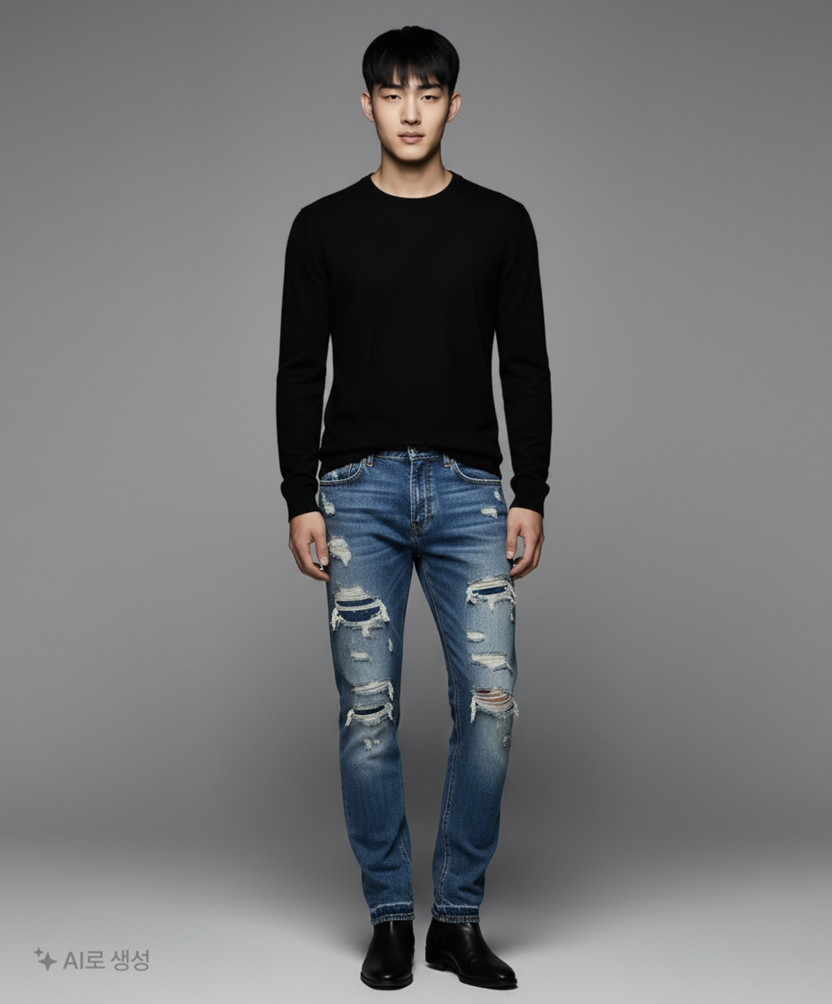 메종미네드(MAISON MINED) ISLE DESTROY DENIM PANTS M/BLUE 48