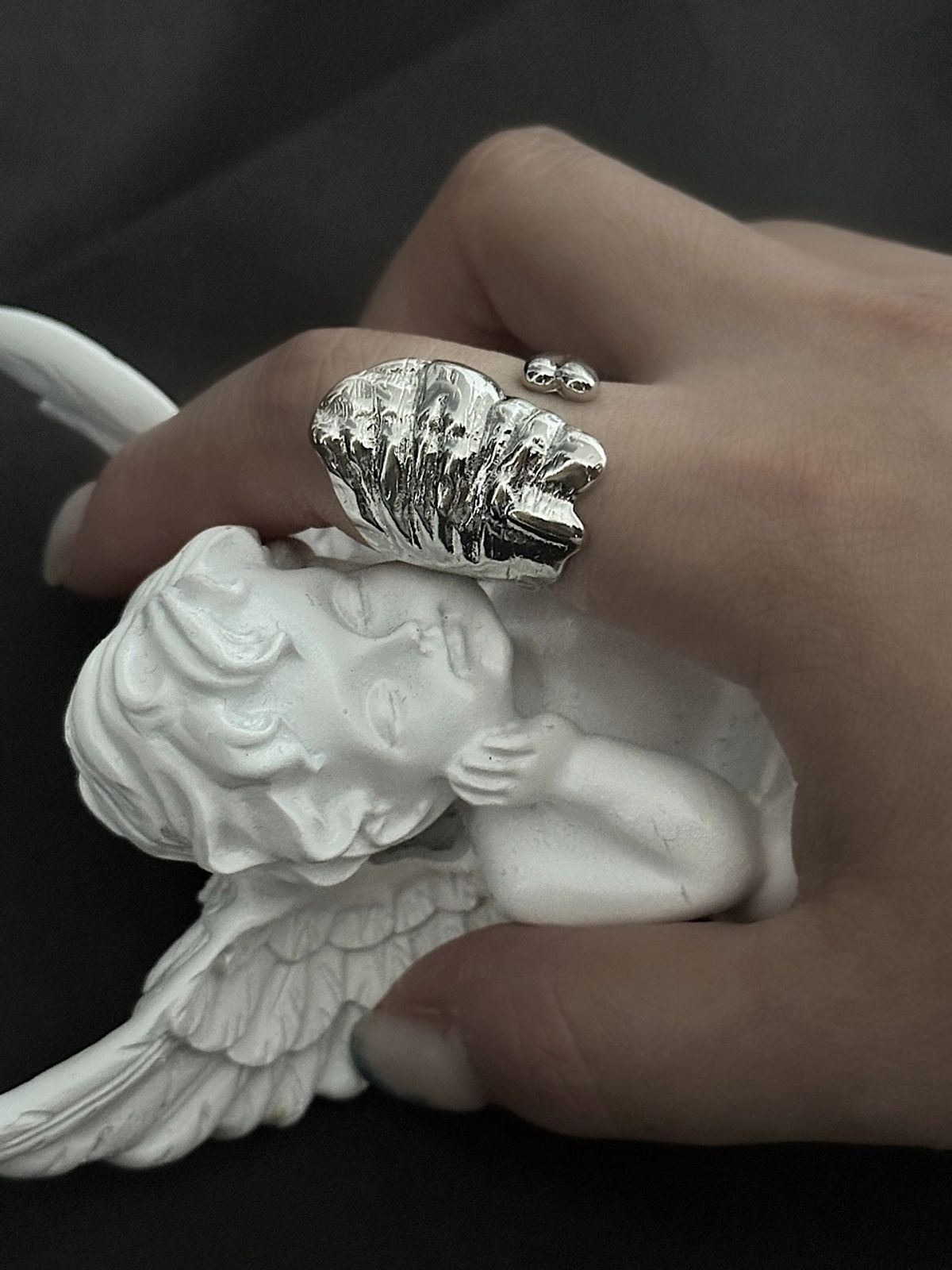 아포엠(APOEM) Shell Wave Open Ring