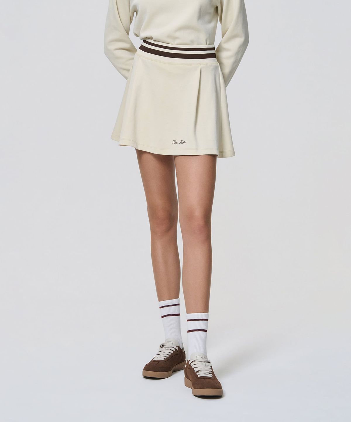 세르지오 타키니(SERGIO TACCHINI) W 타키니 60th 플레어 스커트 (L.Olive)