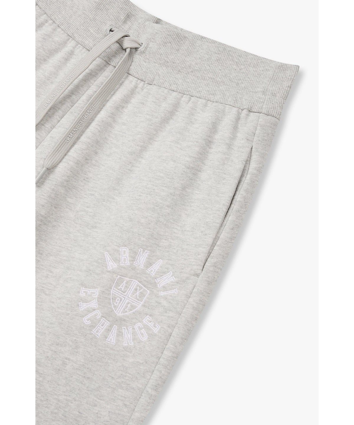 아르마니 익스체인지(ARMANI EXCHANGE) 여성 자수 로고 와이드 스웨트팬츠 _멜란지 그레이 A426341504
