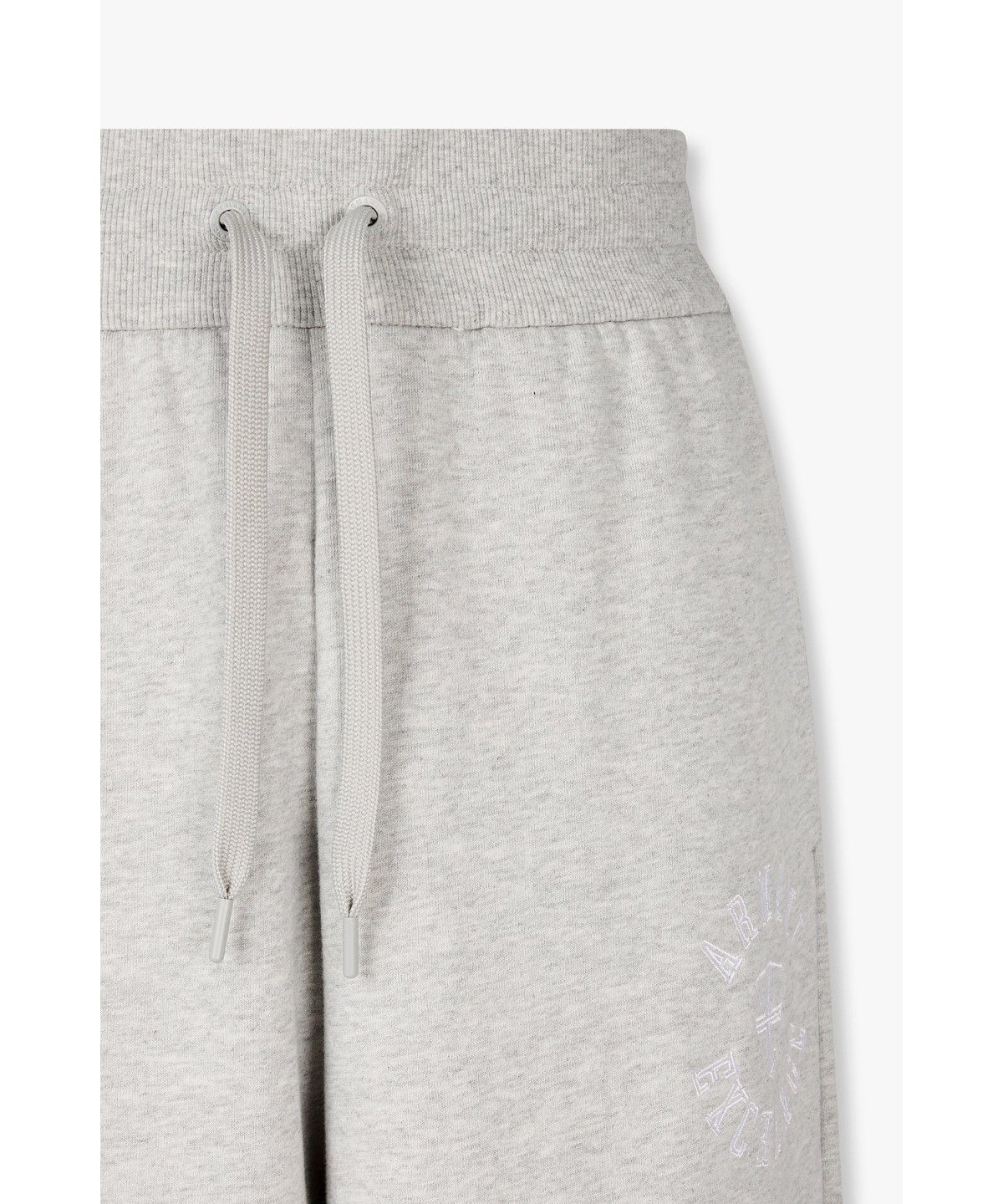 아르마니 익스체인지(ARMANI EXCHANGE) 여성 자수 로고 와이드 스웨트팬츠 _멜란지 그레이 A426341504