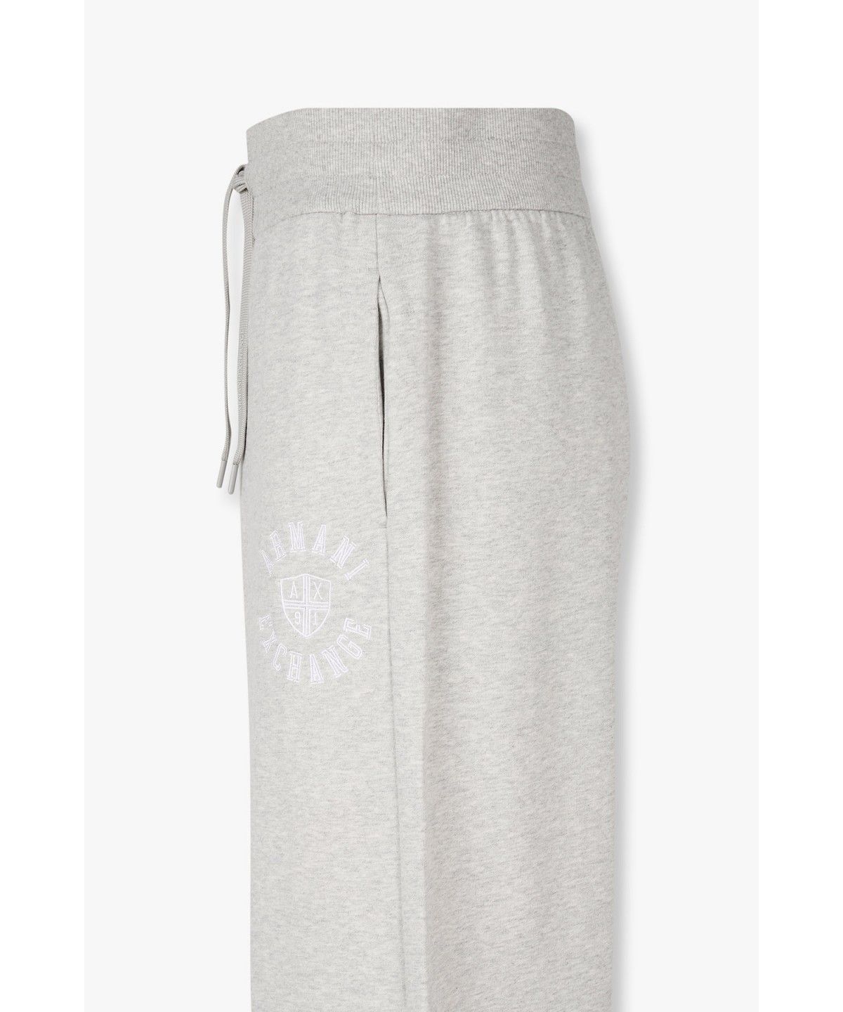 아르마니 익스체인지(ARMANI EXCHANGE) 여성 자수 로고 와이드 스웨트팬츠 _멜란지 그레이 A426341504