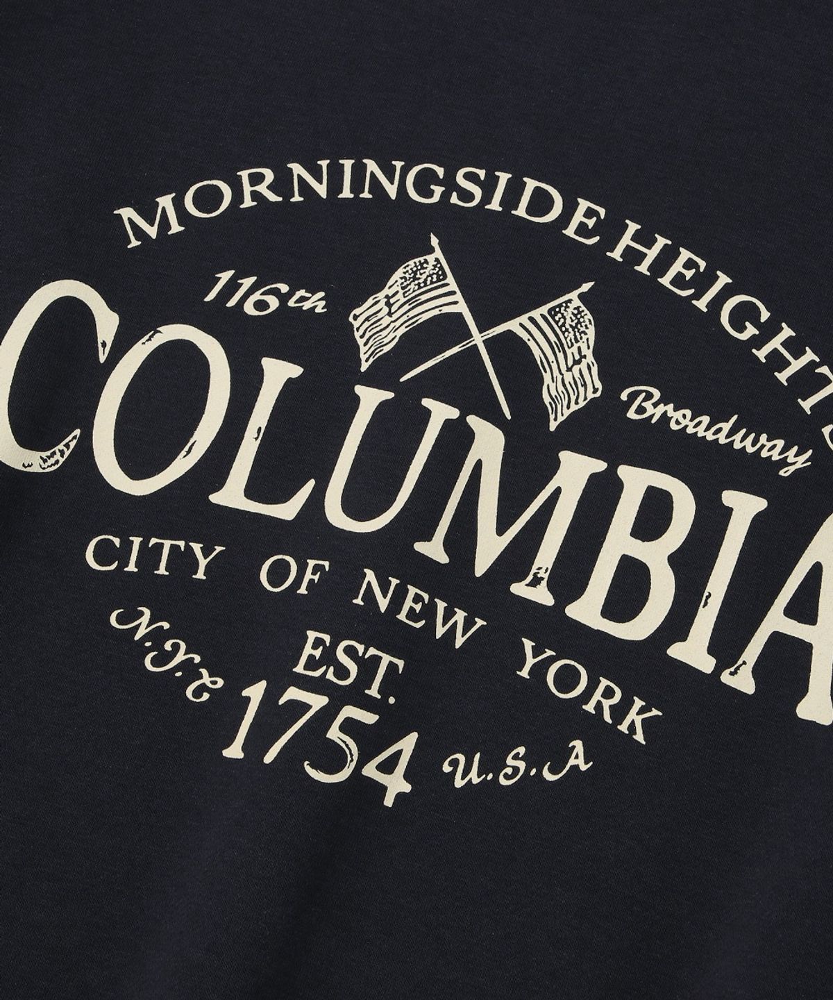 컬럼비아 유니버시티(COLUMBIA UNIVERSITY) AMERICAN FLAG FLEECE SWEAT SHIRT_CROWN NAVY