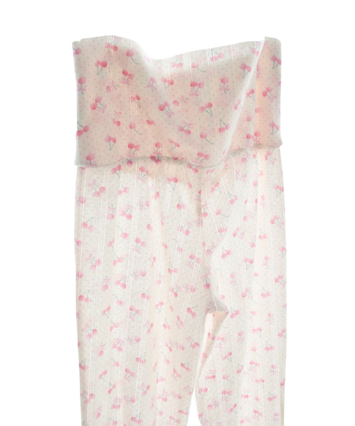 구름킴(GULEMKIM) Angel Courtyard Floral Wide Waist Straight Trousers (sweet cherry)