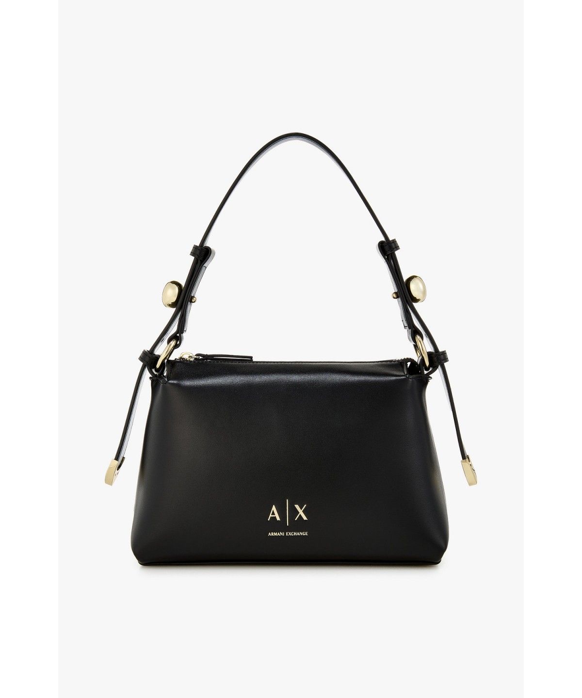 아르마니 익스체인지(ARMANI EXCHANGE) 여성 코티드 패브릭 숄더백 _블랙 A426370504